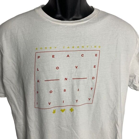 Bobby Tarantino Logic Crewneck T Shirt L White Short Sleeve Double Sided Rapper - Picture 4 of 7